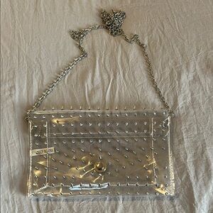 Clear Studded Chain Bag